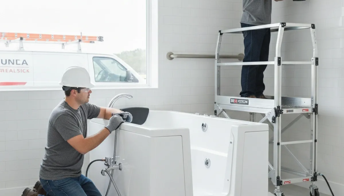 Walk-in tub installation for Omaha, NE homes by local plumbing repair specialists
